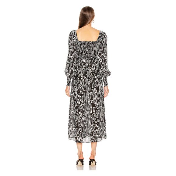 RIXO Marie Dress - Tree Roots Black & Cream - Picture 3 of 12